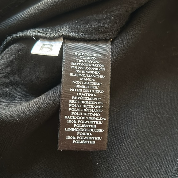 Ann Taylor Excellent Black Sleeveless Gold Full Front Zipper Dress...Size: 8. - Picture 7 of 7